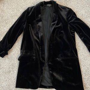 EXPRESS Black velvet blazer